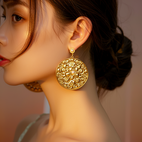 金耳环图片